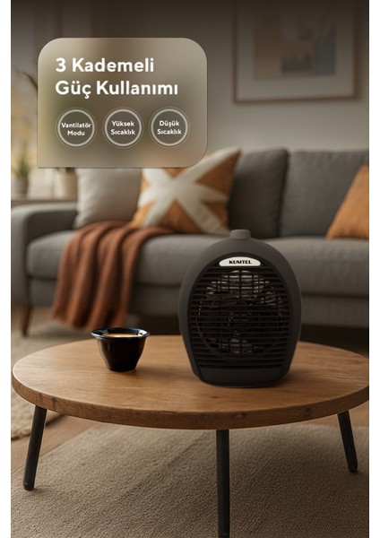 Fanlı Isıtıcı 2000 W LX-6331 Füme