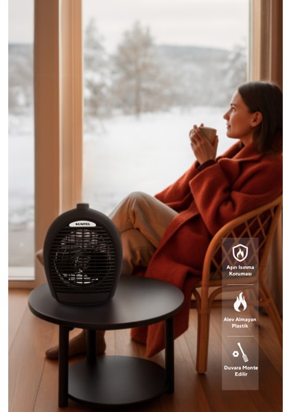 Fanlı Isıtıcı 2000 W LX-6331 Füme