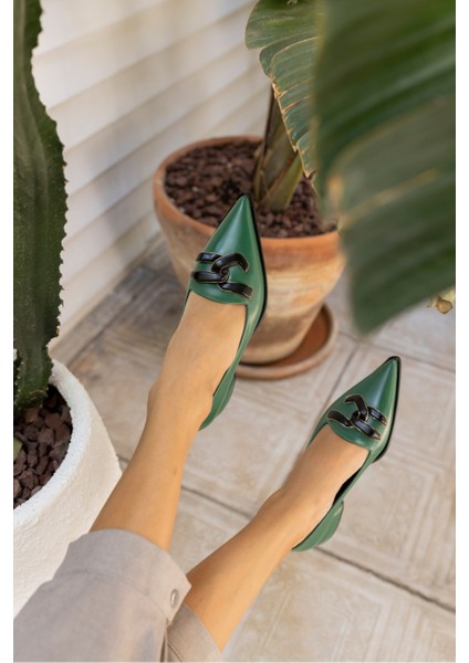 Yase Kadın Taba Ithal Toka Aksesuar Babet