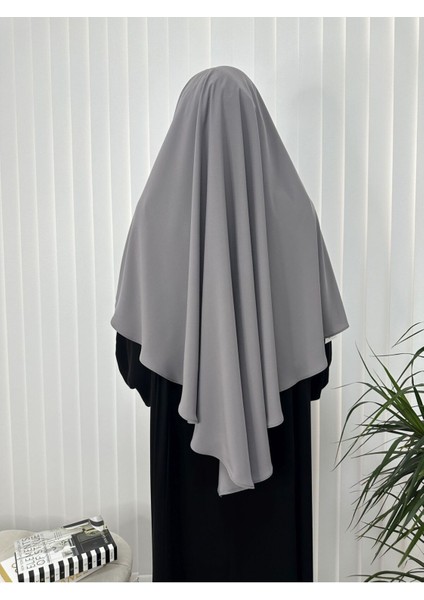 Tek Kat Medine Ipegi Pratik Bağlamalı Üçgen Sufle Eşarp Gri ,hijab ( Hac ve Umre Için Uygundur) fırsatları