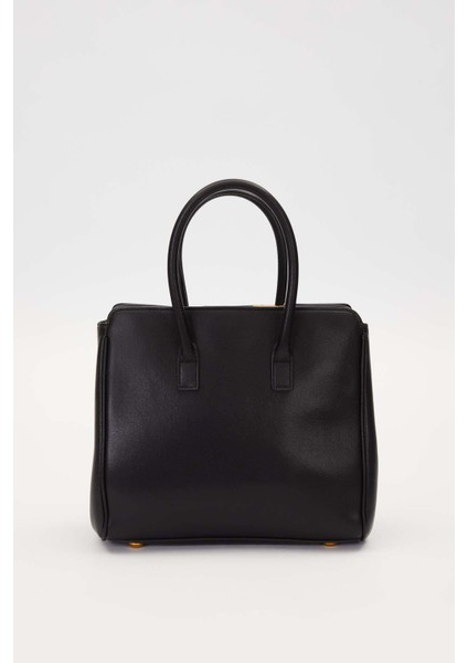 Siyah Deri Aksesuar Detaylı El Çantası fırsatları