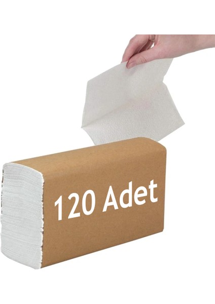 Z Katlama Dispenser Kağıt Havlu 2 Katlı 1 Koli 12 Paket x 120 Yaprak Tuvalet Kağıdı Havlu Kağıt