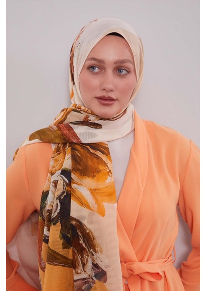 Hardal Lale Desen Pamuk Şal modelleri