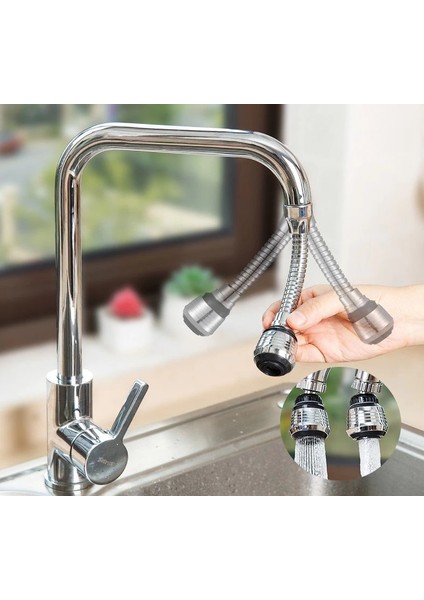Mdb Hortumlu Esnek Su Tasarruflu 2 Modlu Musluk Başlığı