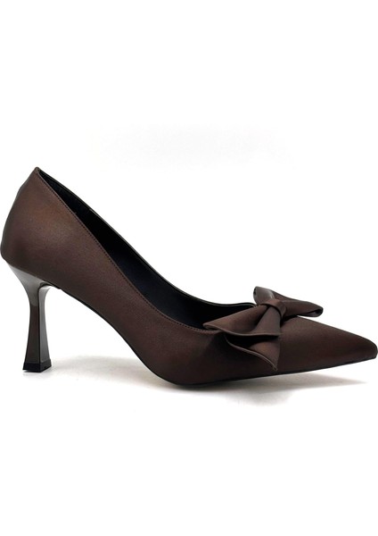 Scarlett Papyon Detaylı Topuklu Kadın Ayakkabı Kahve fiyatları