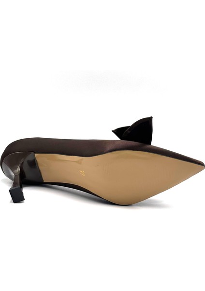 Scarlett Papyon Detaylı Topuklu Kadın Ayakkabı Kahve indirimleri