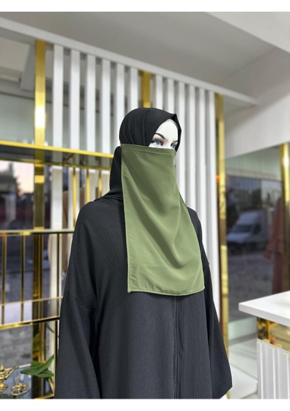 Iç Peçe Dikdörtgen ,hijab.nikap Yeşil Renk