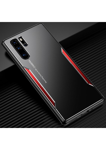 Huawei P30 Pro Kılıfı,elektroliz Kaplama Metal Arka Panel + Yumuşak Tpu Tampon Çift Darbeye Dayanıklı Kılıf-Kırmızı (Yurt Dışından)
