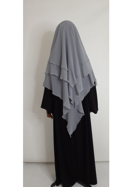 3 Katlı Multi Sifon Sufle Esarp ( Orta Boy ) Hijap Gri fırsatları