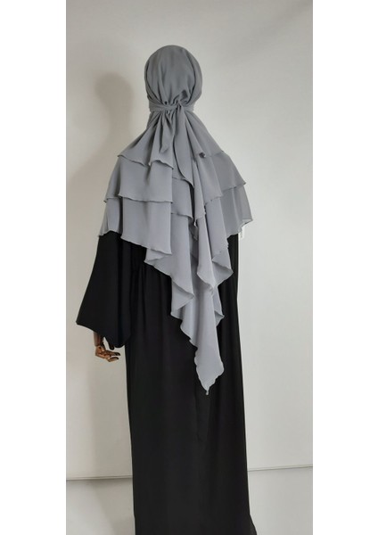 3 Katlı Multi Sifon Sufle Esarp ( Orta Boy ) Hijap Gri indirimleri