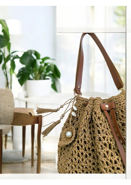 Hasır Çanta Büyük Boy - Model 202504 modelleri
