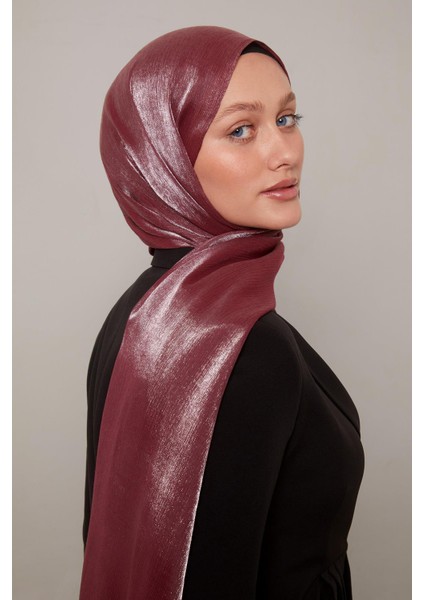 Bordo Kristal Abiye Şal modelleri