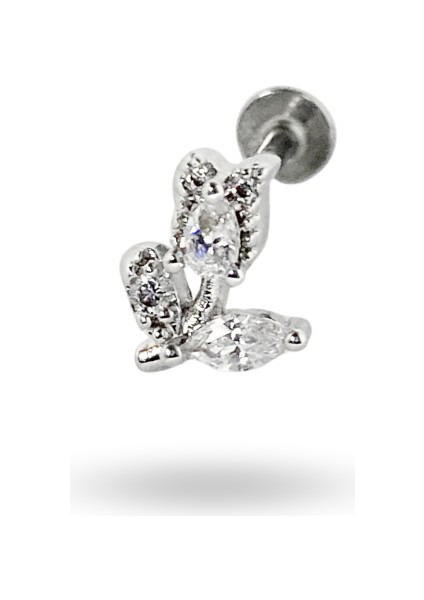 Cerrahi Çelik Taşlı Lale Piercing