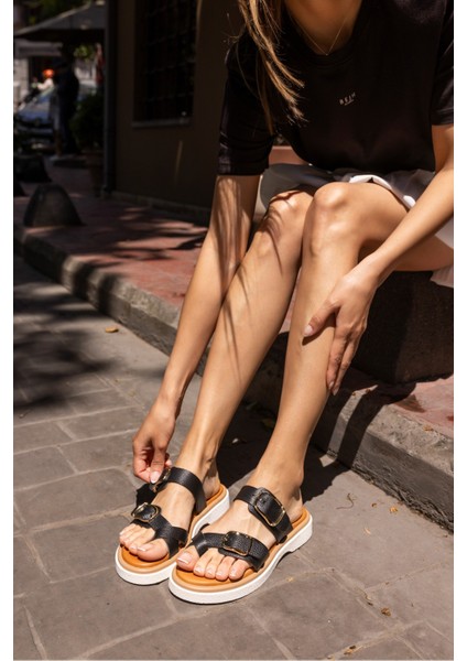 Pisiya Kadin Somon Gercek Deri Parmak Arasi Terlik fiyatları