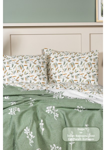 Nadia Battaniye Çift Kişilik Pamuklu (200X220 Cm) Yeşil modelleri