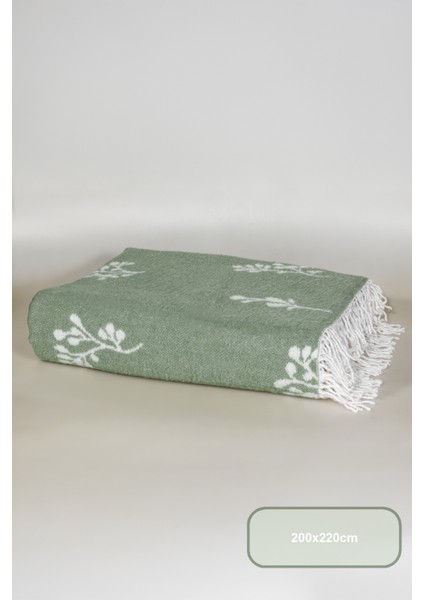 Nadia Battaniye Çift Kişilik Pamuklu (200X220 Cm) Yeşil