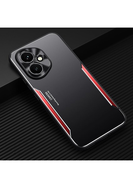 Honor 400 Kılıfı,elektroliz Kaplama Metal Arka Panel + Yumuşak Tpu Tampon Çift Darbeye Dayanıklı Kılıf-Kırmızı (Yurt Dışından)