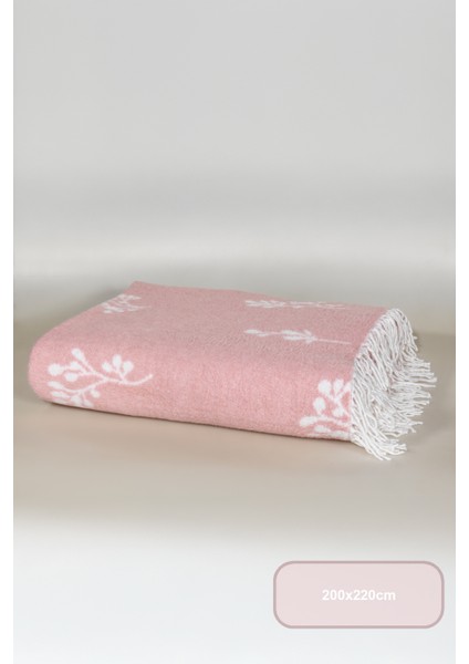 Nadia Battaniye Çift Kişilik Pamuklu (200X220 Cm) Pudra