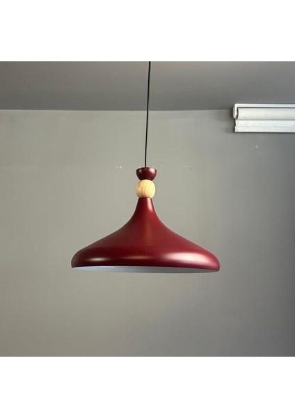 Vişne Çürüğü Ahşap Şapka Tekli Avize Sarkıt Salon Mutfak Cafe Butik Lamba Aydınlatma Avizeler modelleri