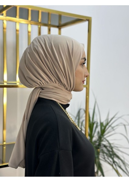 Ithal Kumaş Çıtçıtlı Hazır Şal Iki Sekılde Kullanılır Bej Renk modelleri