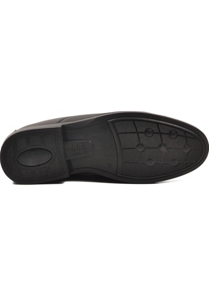 Siyah Hakiki Deri Jel Tabanlı Ortopedik Erkek Klasik Ayakkabı 425 M indirimleri