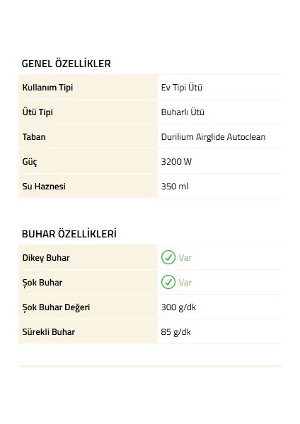 Akıllı Durilium Airglide Autoclean Taban 3200W Buharlı Ütü Kumaşa Göre Isı Ayarlayan Ultimate Power Pro+Şarjlı Hav &yün Temizleyici