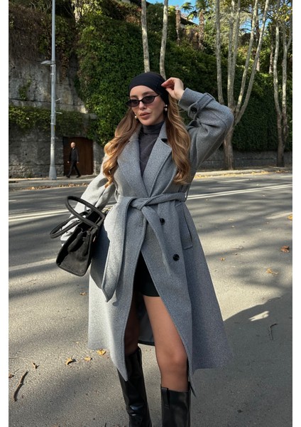 Gri Kaşe Kaban - 6047 fiyatları