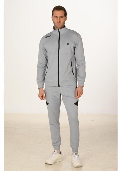 Şardonlu Dalgıç Erkek Eşofman Takımı Gri 5255-G