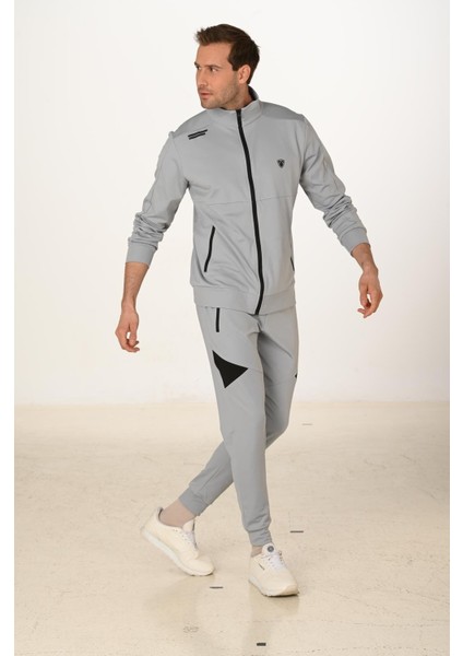 Şardonlu Dalgıç Erkek Eşofman Takımı Gri 5255-G