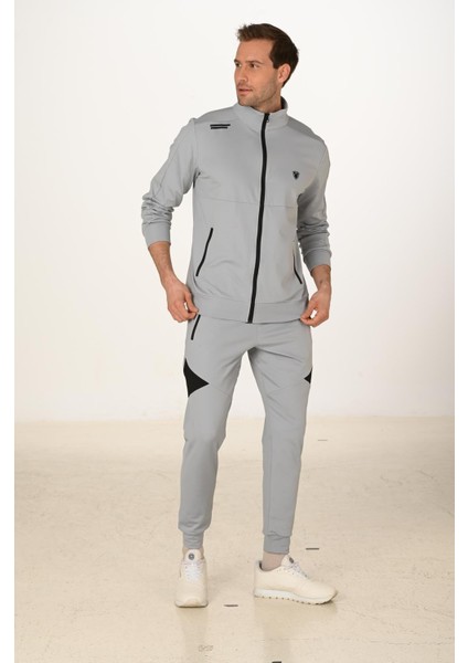 Şardonlu Dalgıç Erkek Eşofman Takımı Gri 5255-G