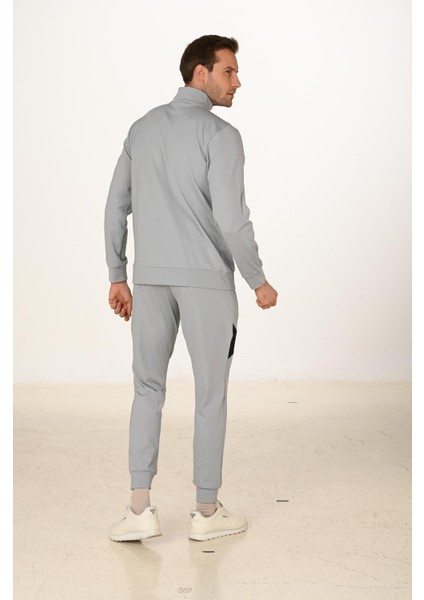 Şardonlu Dalgıç Erkek Eşofman Takımı Gri 5255-G