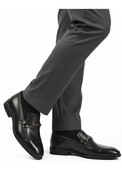 Siyah Hakiki Deri Erkek Klasik Ayakkabı 854-T M modelleri