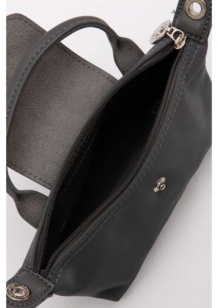 Gri Mini Boy Deri Kapak Detaylı El Çantası modelleri