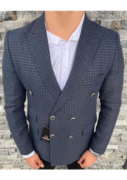 Erkek Kışlık Kalın Kumaş Kruvaze Ceket