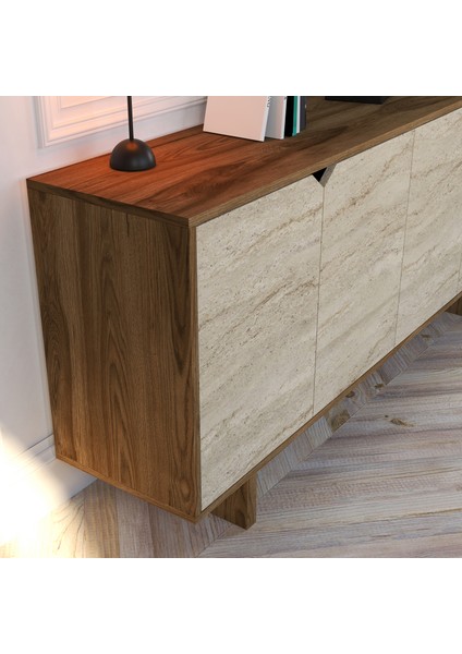 Istemi Konsol Ud-Traverten 180 cm Yemek Odası, Ofis Salon Ünite modelleri