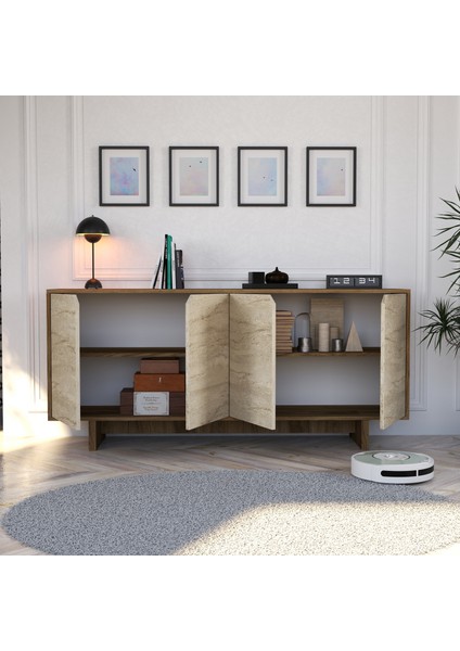 Istemi Konsol Ud-Traverten 180 cm Yemek Odası, Ofis Salon Ünite fırsatları