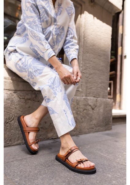 Eliott Kadın Bej Tokali Fusped Tabanli Terlık