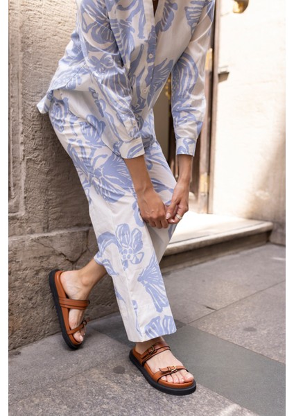 Eliott Kadın Bej Tokali Fusped Tabanli Terlık