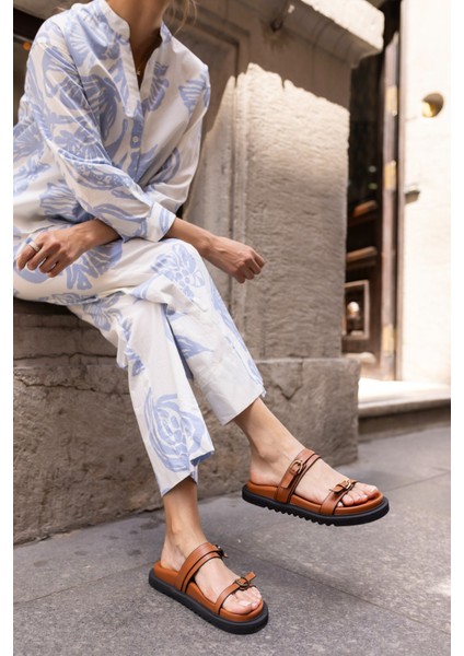 Eliott Kadın Bej Tokali Fusped Tabanli Terlık