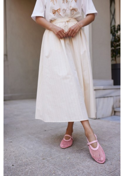 Alaya Kadın Kahverengi File Detay Babet