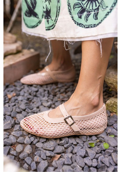 Alaya Kadın Kahverengi File Detay Babet