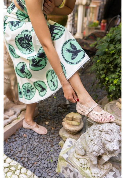 Alaya Kadın Kahverengi File Detay Babet modelleri