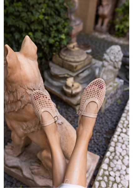 Alaya Kadın Kahverengi File Detay Babet