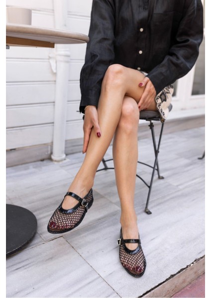 Alaya Kadın Kahverengi File Detay Babet fiyatları