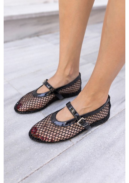 Alaya Kadın Kahverengi File Detay Babet