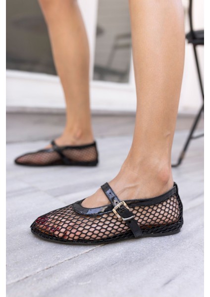 Alaya Kadın Kahverengi File Detay Babet