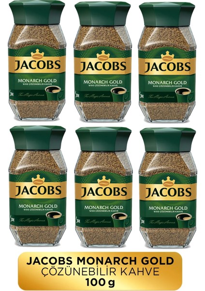 Monarch Gold Cam Kavanoz Granül Kahve 100 Gram x 6 Adet