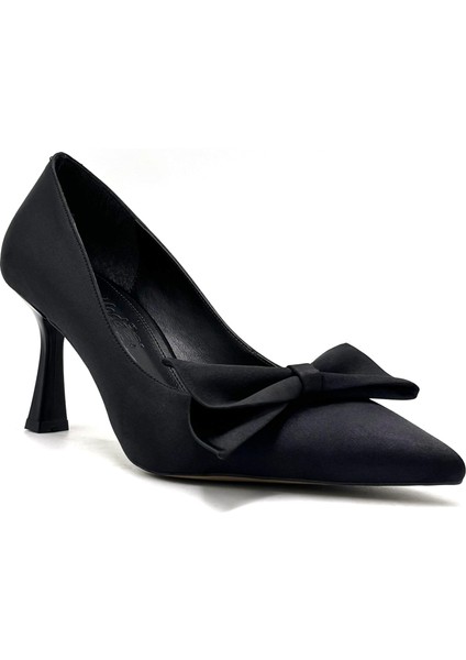 Scarlett Papyon Detaylı Topuklu Kadın Ayakkabı Siyah modelleri