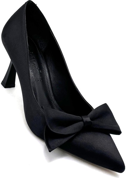 Scarlett Papyon Detaylı Topuklu Kadın Ayakkabı Siyah fırsatları