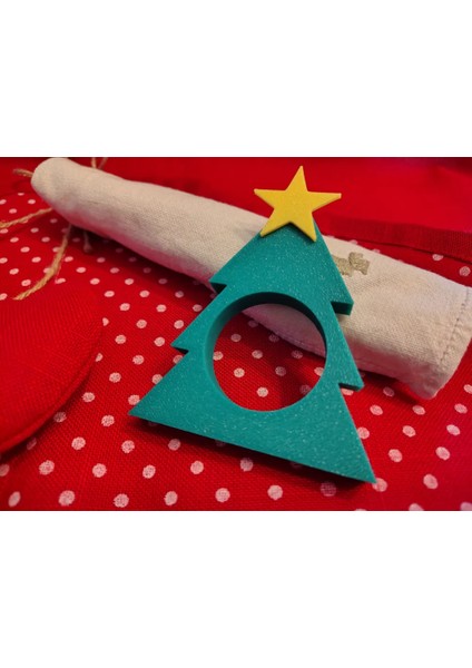 Yılbaşı Temalı Ağaç Tasarımlı Peçetelik | 3D Baskı Dekoratif Masa Aksesuarı fiyatları